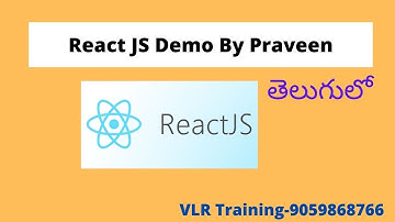 ReactJs Demo By Praveen Telugu 4th April 2020