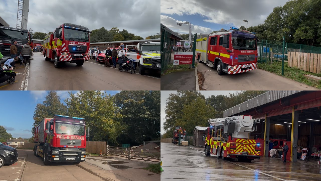 **FIRST CATCH** Clyst St George fire station open day, KV45P1 & KV32A1 turnout & light demo  on HVPs