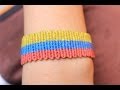 como hacer una pulsera tricolor del mundial 2014