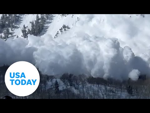 Avalanche charges down a Utah mountain, covers skiers in a snow cloud | USA TODAY