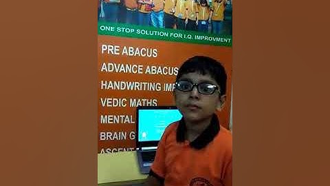Advance Abacus demo by Ascent Abacus little champ Ishit Jain ! 100 rows in 0. 5 secs !!!!