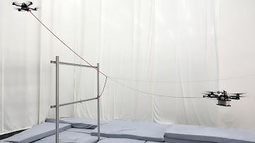 Flying drones autonomously build a 24-foot rope bridge strong enough for humans