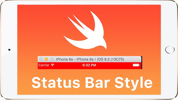 Swift - Set Status Bar Style Tutorial