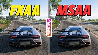Forza Horizon 5: FXAA vs MSAA (2X 4X 8X) FPS/Graphics comparison | 1440P, RTX 2060