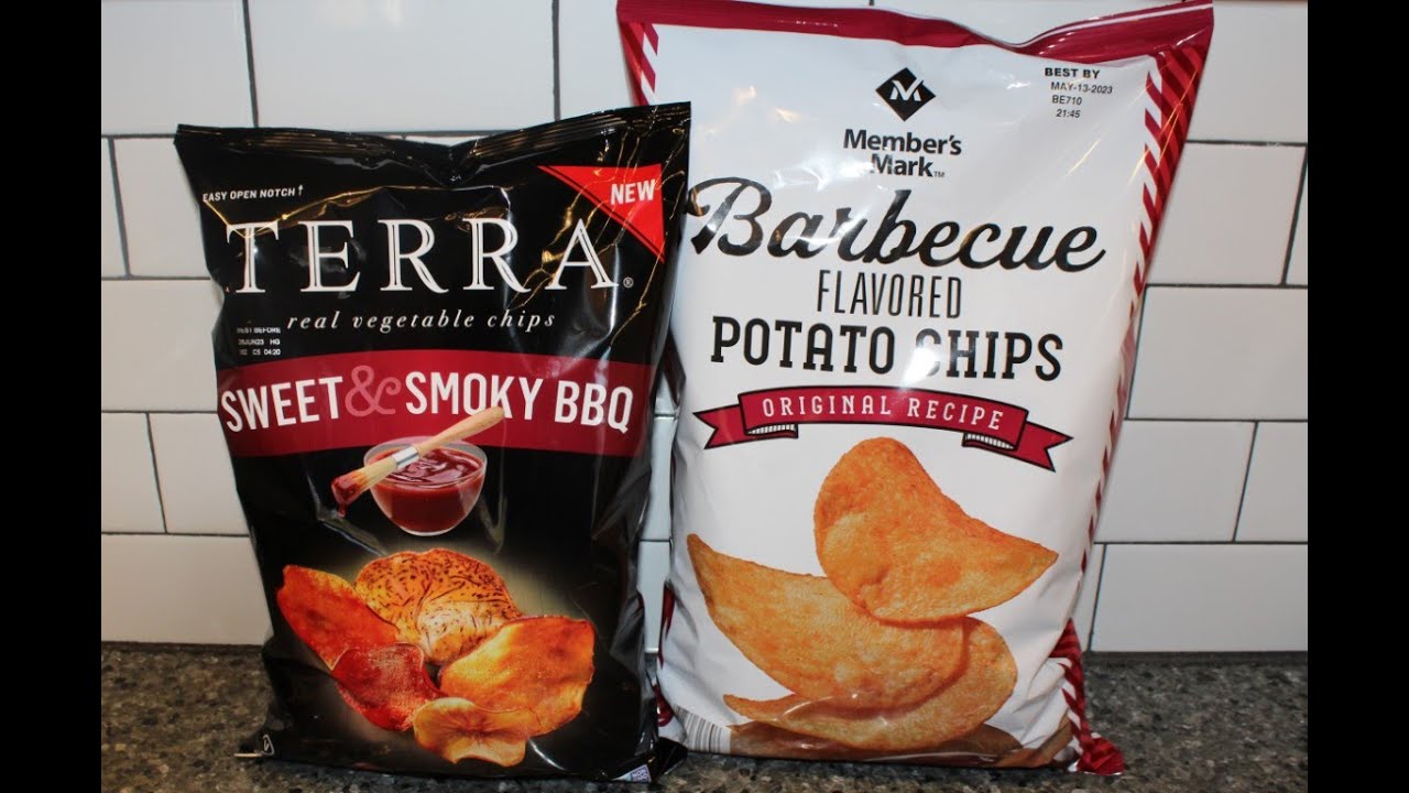 Terra Real Vegetable Chips Sweet & Smoky BBQ and Member's Mark (Sam's Club)  Barbecue Chips - YouTube
