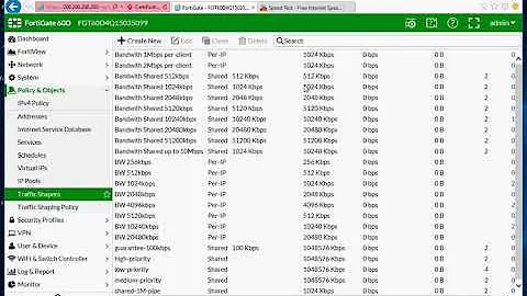 FortiGate 60D Bandwith Management, Traffic Shaper and Traffic Shaping Policy by XPS