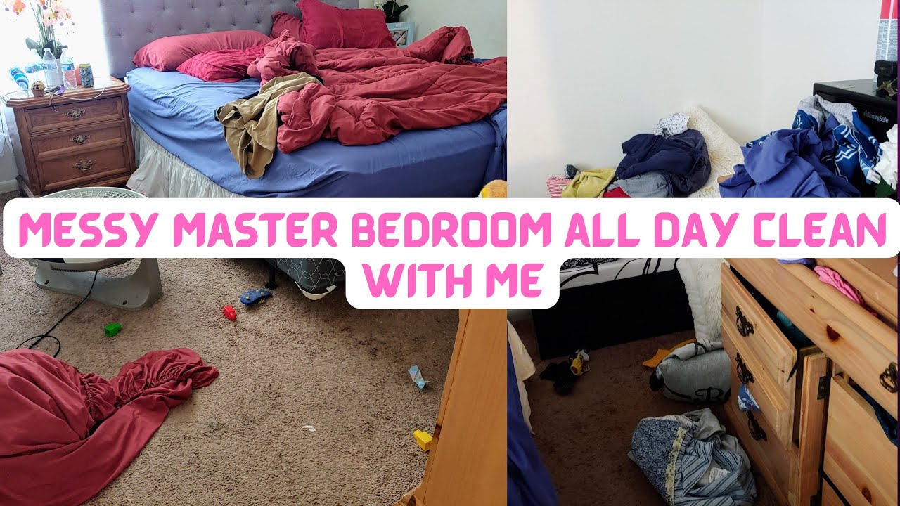 *NEW*MESSY MASTER BEDROOM CLEAN WITH ME/ALL DAY CLEAN WITH ME/CLEANING ...