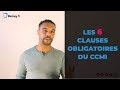 Les 6 clauses obligatoires du CCMI