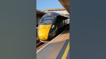 GWR class 802 rattling through Dawlish Station on the Plymouth to Exeter St David’s 802 020 IET