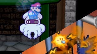 Paper Mario - 10 HP Challenge - Boss Battle 12 & 13: Blooper & Fuzzipede