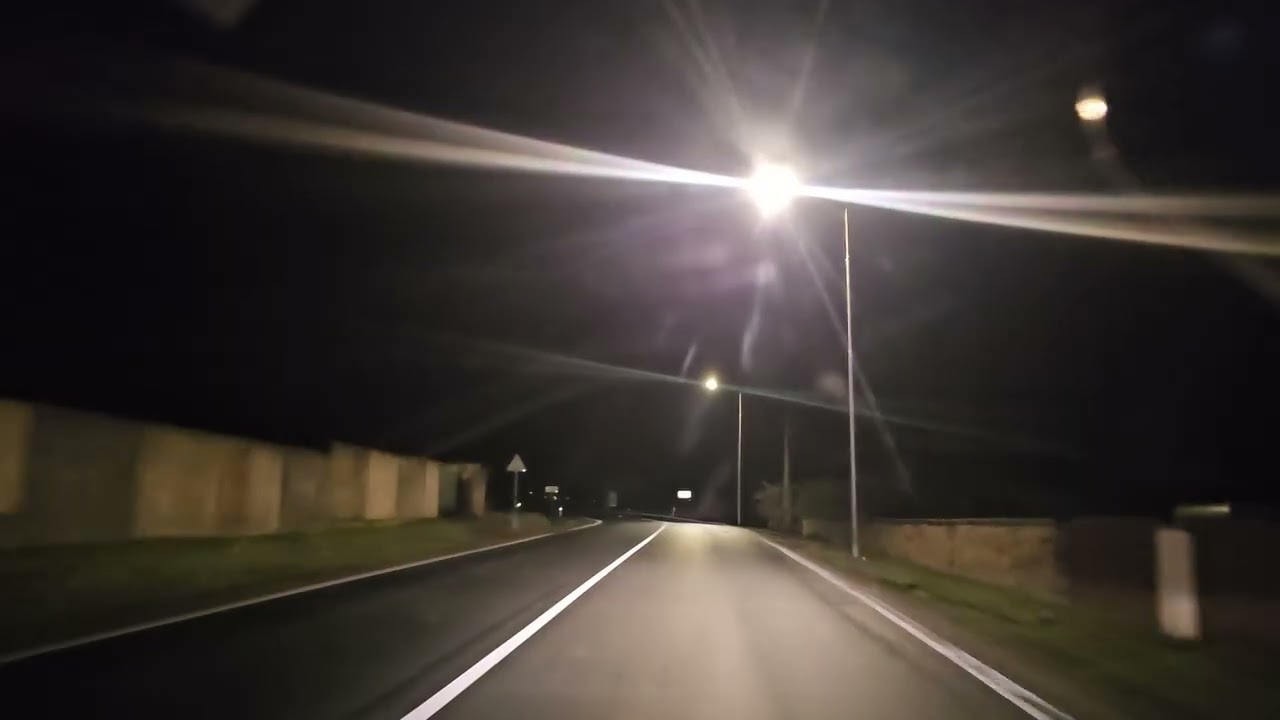 🚗 Kolín → Uhlířské Janovice | Ruhige Nachtfahrt | 4K | Ohne Kommentar