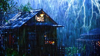 Rain Sound to Sleep with Thunder and Lightning 🌧️ To Sleep, Meditate and Relax