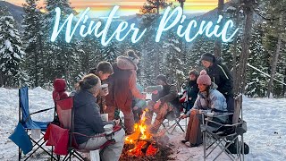 We Had An Out Door Picnic In December❄️Montana Winter Picnic❄️Picnic In The Snow❄️