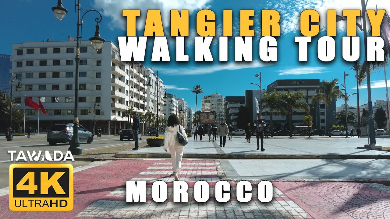 Tangier city walking tour 2023 - Morocco 4k UHD