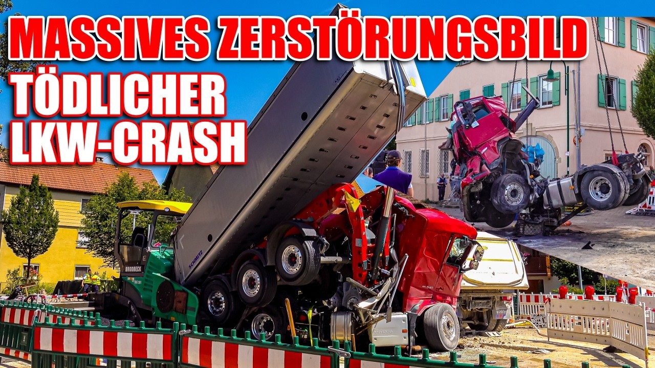 ❌  MASSIVES ZERSTÖRUNGSBILD - TÖDLICHER LKW-CRASH  ❌ | 🚧  Bergung des LKW-Knäuel  🚧