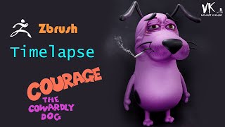 Zbrush Timelapse | Courage | Cowardly Dog | Fanart Zbrush Timelapse | Courage | Cowardly Dog | Fanart
