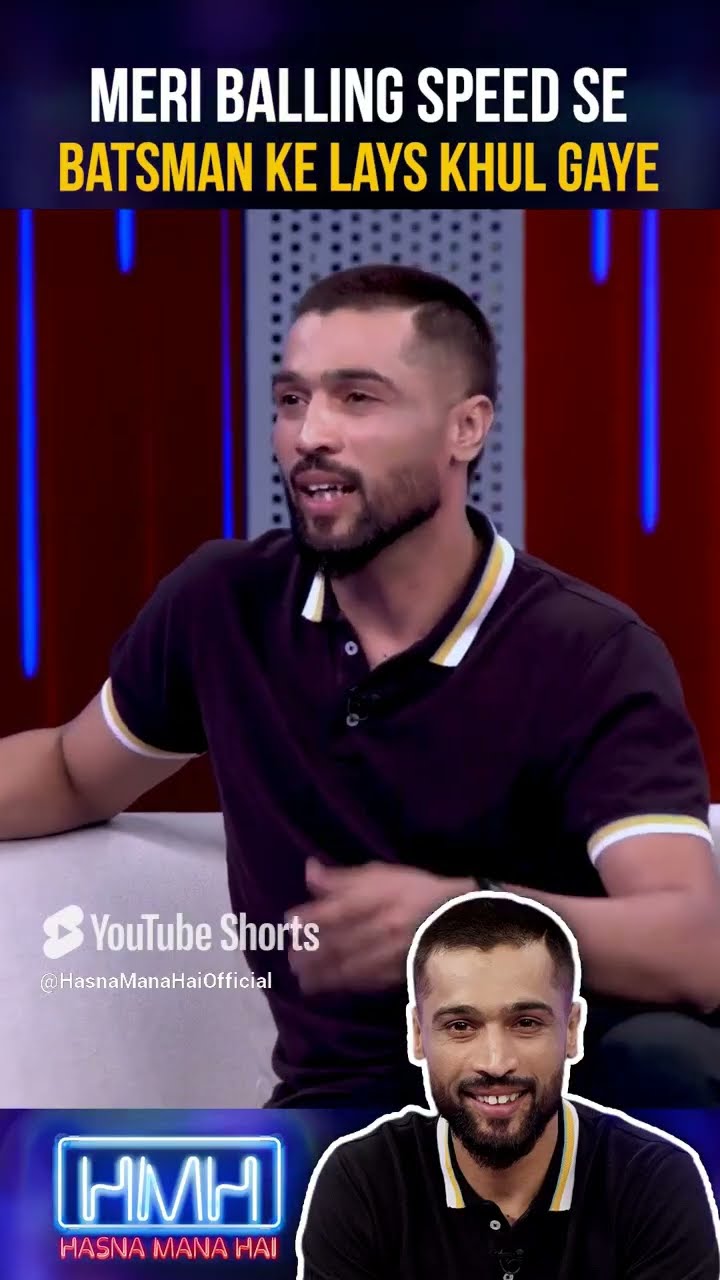 Batsman shocked by M  Amir's dangerous ball!   #tabishhashmi #muhammadamir #hasnamanahai #shorts