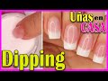 👉 Uñas en CASA SIN LAMPARA! con DIP POWDER Facilísimo! 💜 Uñas Naturales y TIPS Sistema de Inmersión