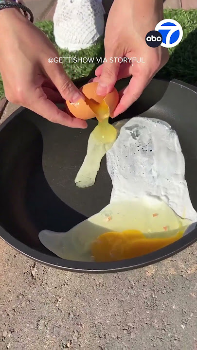 Las Vegas woman cooks eggs outside during record-breaking heat wave