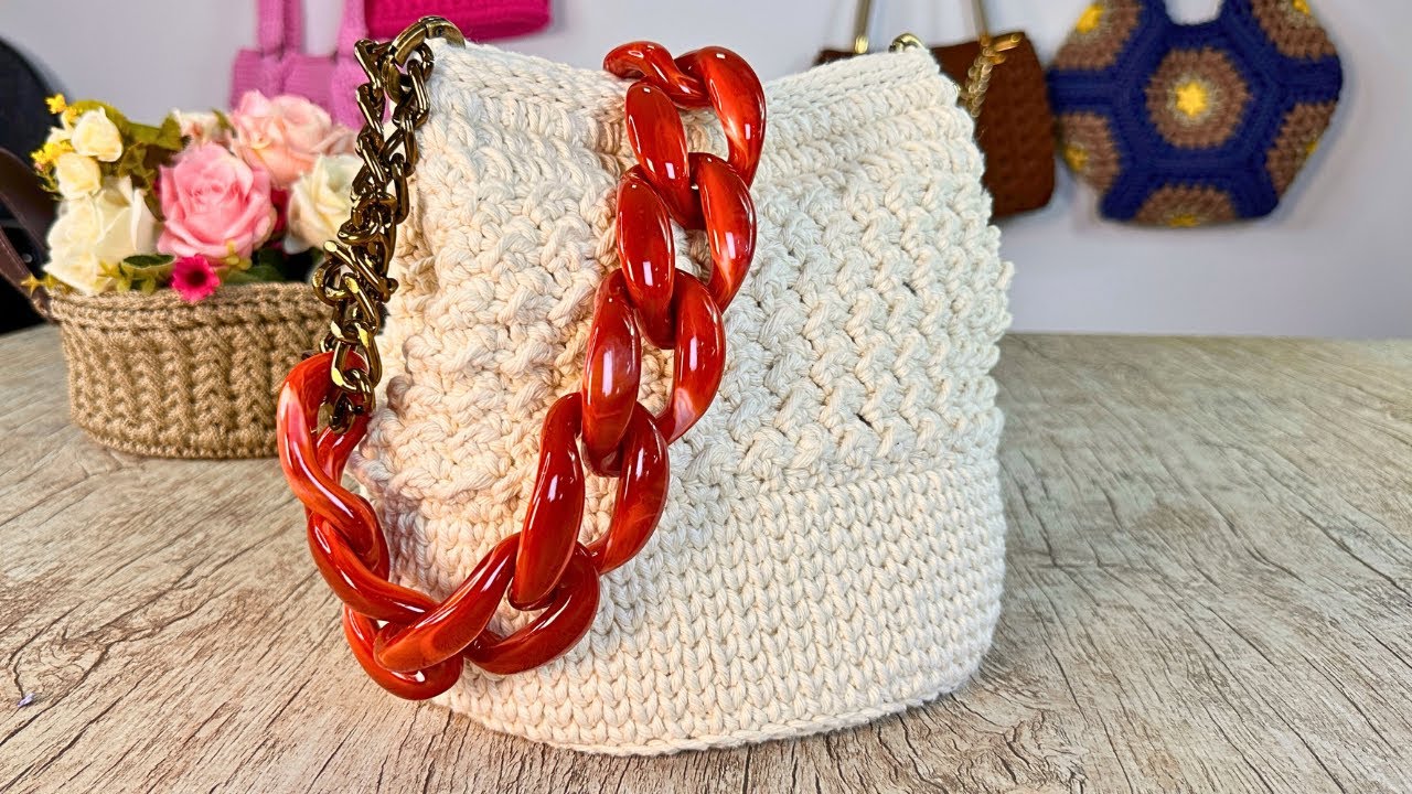 Bolsa Makemake em crochê com barbante Barroco