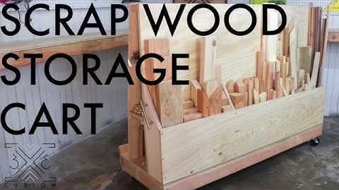 Rolling Scrap Wood Storage Cart