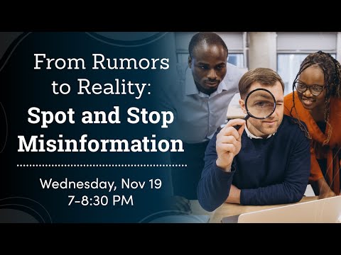 From Rumors To Reality Spot And Stop Misinformation 