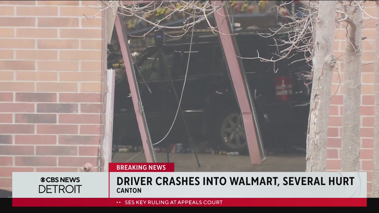 Several people injured after vehicle crashes into Walmart in Canton ...