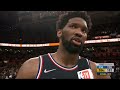 Joel Embiid talks after Philadelphia 76ers beat Toronto Raptors 104-101