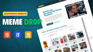MemeDrop: Build Your Own Meme Website  | HTML CSS JS