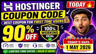 Hostinger Coupon Code TODAY 🔥 (1 May 2026) | Best Coupon for First Time Users 💰 100% Working Deal