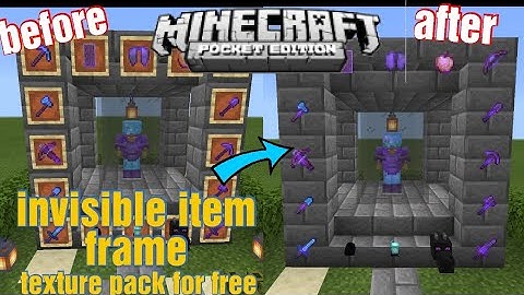 How to Get Invisible Item Frames in Minecraft 1.17 | How to make item frame invisible Minecraft PE |