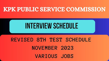 KPPSC Interview Schedule | Interview Schedule November 2023 | Multiple Posts Interview Schedule