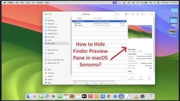 How to Hide Finder Preview Pane in macOS Sonoma?