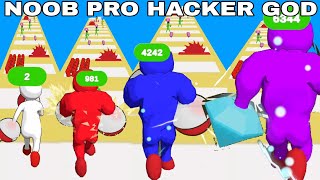 NOOB VS PRO VS HACKER VS GOD   in Level Up Race New Update