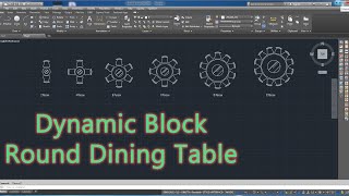 Dynamic Block in Autocad | Round Dining Table Dynamic Block | #autocad #architecture #tutorial