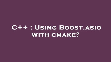 C++ : Using Boost.asio with cmake?