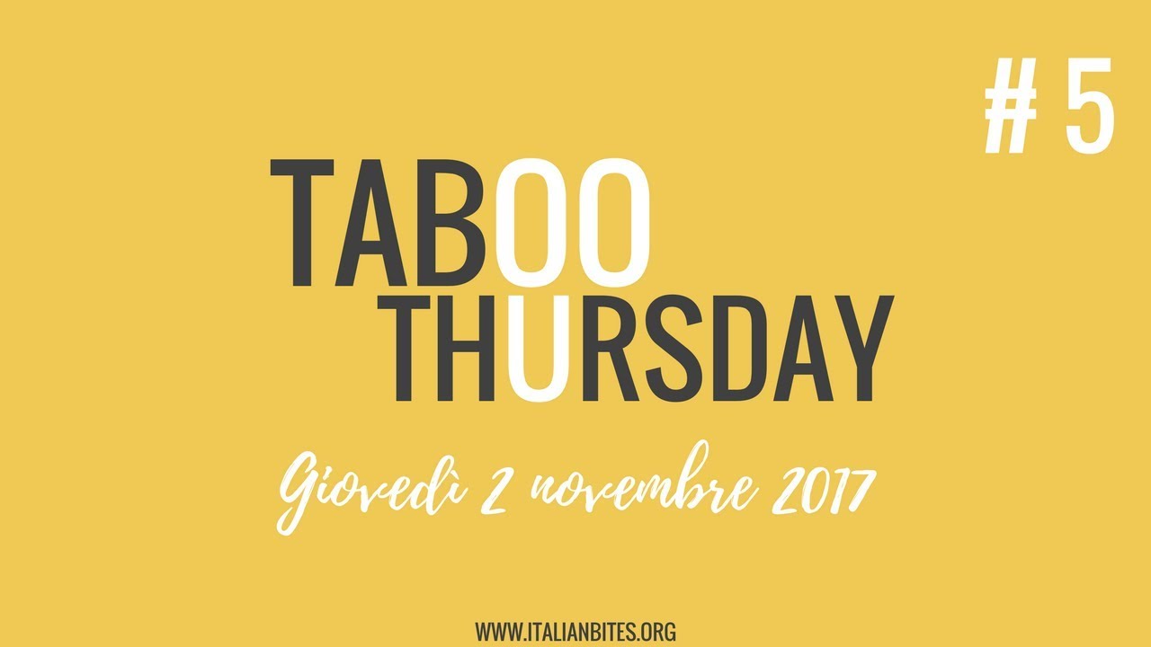 Taboo Thursday 5 Italian Vocabulary Guessing Game