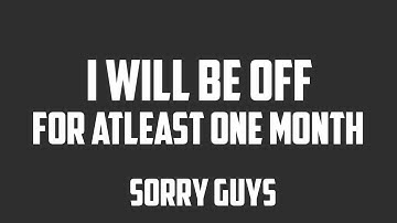 No more intros for atleast one month. (Pls watch the whole video) + some shout outs.