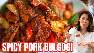 Budget-Friendly SPICY Pork Bulgogi 🌶Make AUTHENTIC Korean BBQ Bulgogi [제육볶음] 불맛! 이렇게 볶아야 물이 생기지 않아요