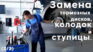 ✅ Hyundai GRAND SANTA FE | Замена тормозных дисков, колодок и ступицы. | 2 часть