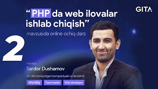 PHP da web ilovalar ishlab chiqish #2 || Bepul ochiq dars screenshot 4