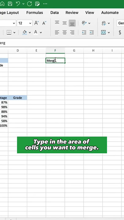 How To Merge Cells in Excel! #excel #exceltutorial #exceltips