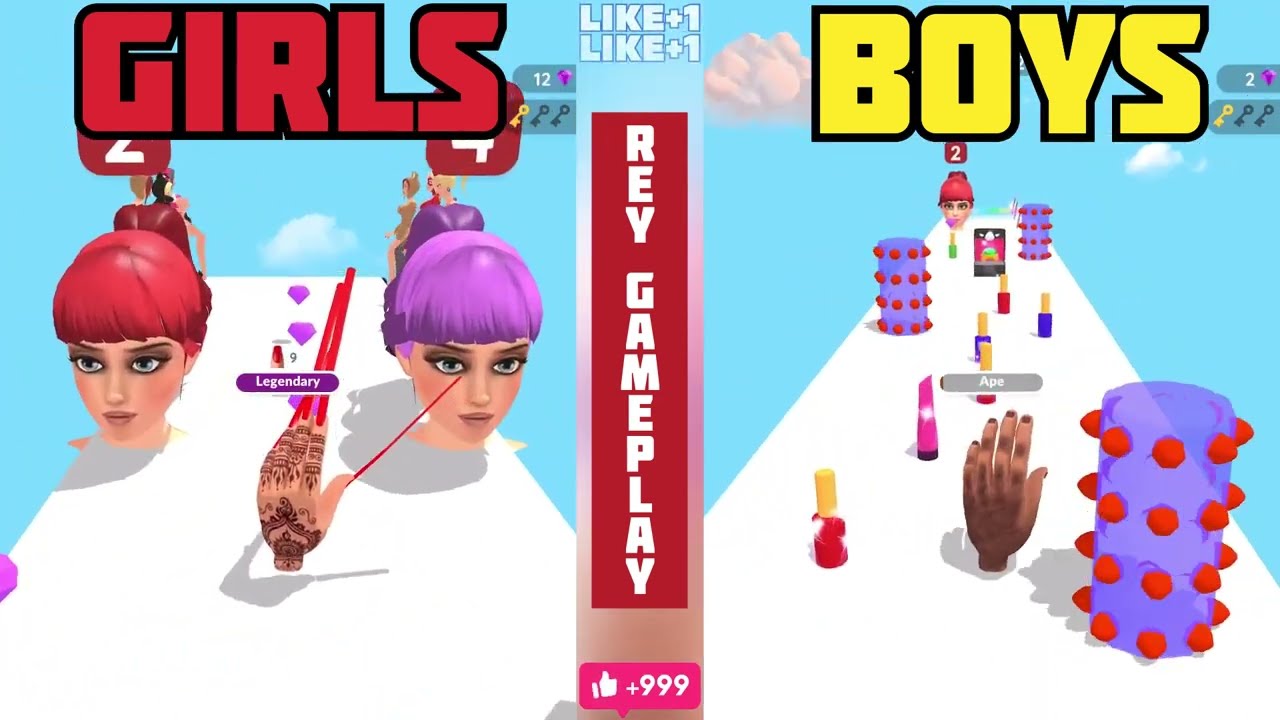Hand Evolution Runner - GIRLS vs BOYS | iOS, Android Gameplay