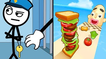 THIEF PUZZLE vs SANDWICH RUNNER — Satisfying ASMR Gameplay Showdown on Android & iOS - 2025