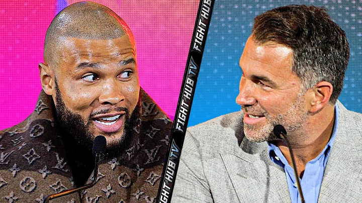 HEATED exchange! Eubank Jr & Eddie Hearn TEAR into each other in verbal altercation!