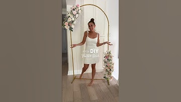 DIY Flower Arch 💐🌸#DIY #flowers #backdrop #wedding #bridalshower #flowerarch #partyideas #diydecor