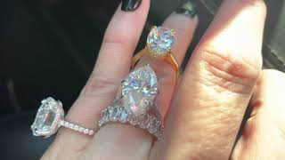 Affordable Moissanite Engagement Rings: Crushed Ice vs. Brilliant: Lane Woods, Vosali & Etsy Review