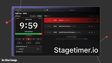Fresh new look for Stagetimer.io // In the loop