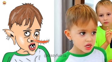 Vlad and Nikita play with Miko Smart Toy Robot for Funny drawing memes | Crazy Funarts #vladandniki