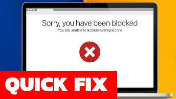 How To Fix "Sorry You Have Been Blocked" Error For Any Website